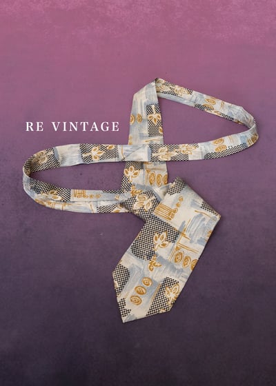 畫冊拼貼手繪花朵色塊領帶8