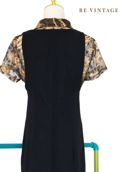 氣質單品 - 古典法式金釦黑底洋裝13