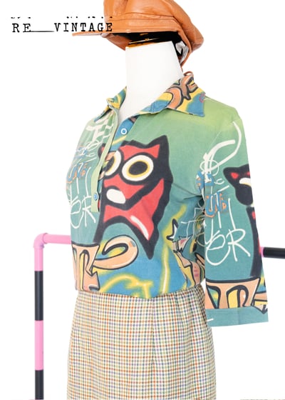Brooklyn 塗鴉彩繪輕薄彈性上衣5