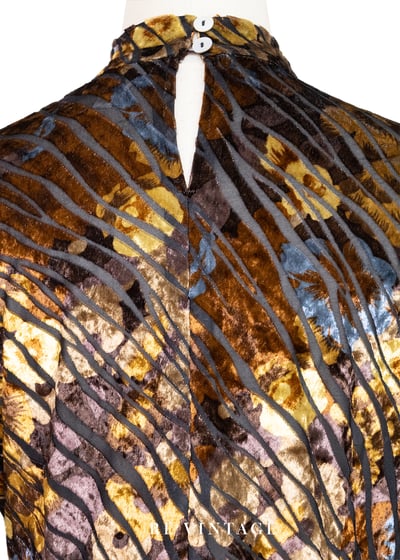 Royal Princess 金黃橘色絨布透膚上衣12