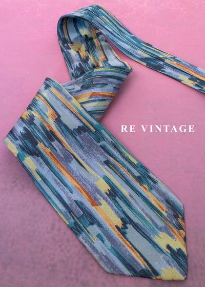 藝術家筆觸畫布領帶1