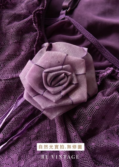 紫夜玫瑰透膚蕾絲背心14