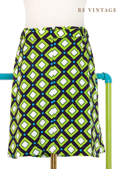 螢光異世界菱格紋短裙（28"）6