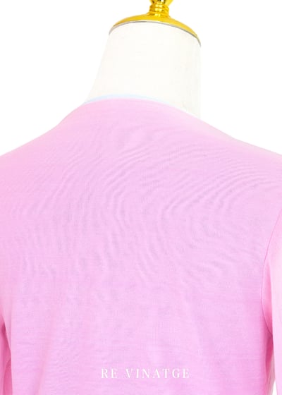 甜甜粉色珠珠小花薄款長袖上衣8