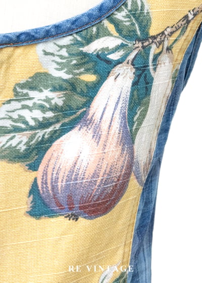 『歐洲寶貝』蔚藍海岸的野餐日記 - 美式鄉村水果拼接牛仔洋裝15