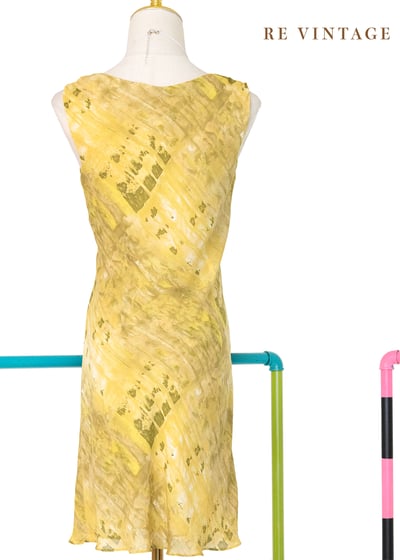 蜂蜜野草扎染畫布洋裝9