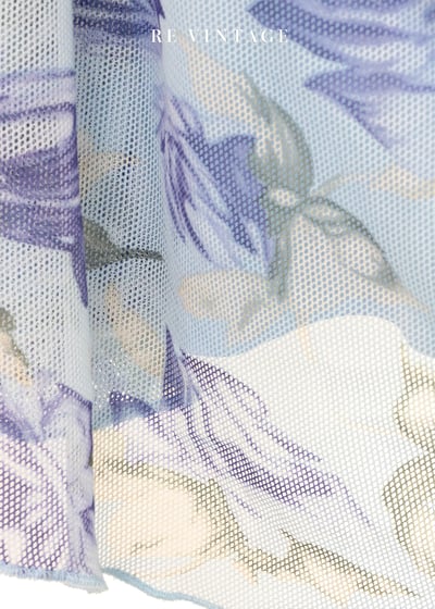 水藍玫瑰網紗細肩帶洋裝7