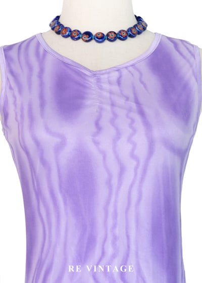 紫霧波紋光影層次網紗洋裝7