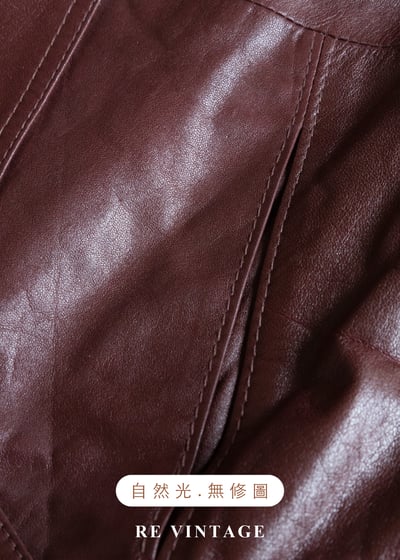 紅酒微醺之夜 - 復古腰身皮革外套14
