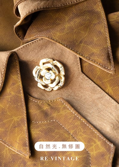 玫瑰金釦焦糖餅乾色襯衫13