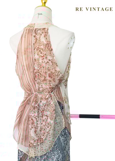 燕麥紅花卉迷人削肩背心16