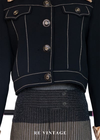 流動黃金黑結構主義上衣短版外套7