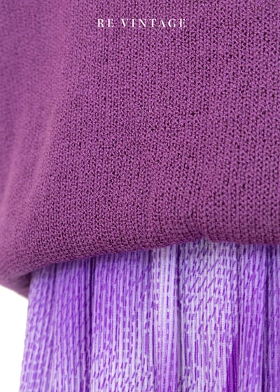 『歐洲寶物』義大利製 - 繽紛閃電紫羅蘭針織上衣8