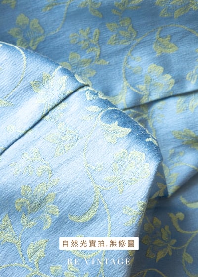 草地女孩天空藍嫩葉花朵長裙（24-35"）13