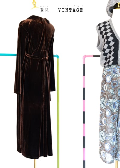 彩虹巧克力工廠絨布長洋裝11