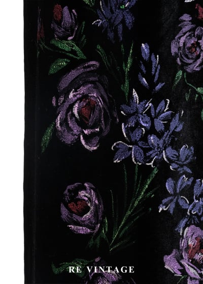 夜色花園 - 紫花盛開慶典絨布長洋裝10