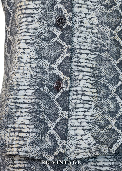 套裝上衣 - 冷灰調蛇紋野性上衣4