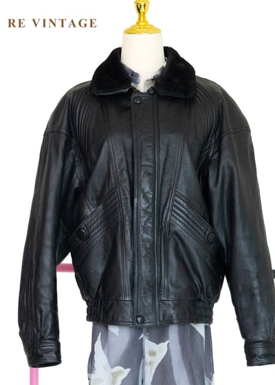 逆風黑行重工細節皮革外套1