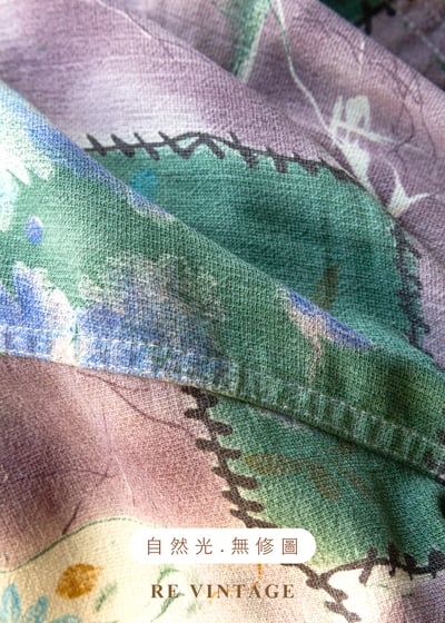 霧紫色拼貼詩襯衫14