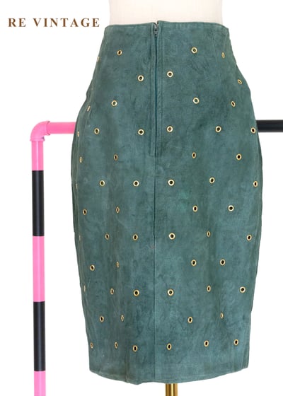 森林微光麂皮高腰美裙(28")5