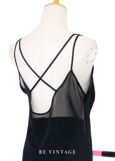 粉色玫瑰秘密黑紗細肩帶背心9