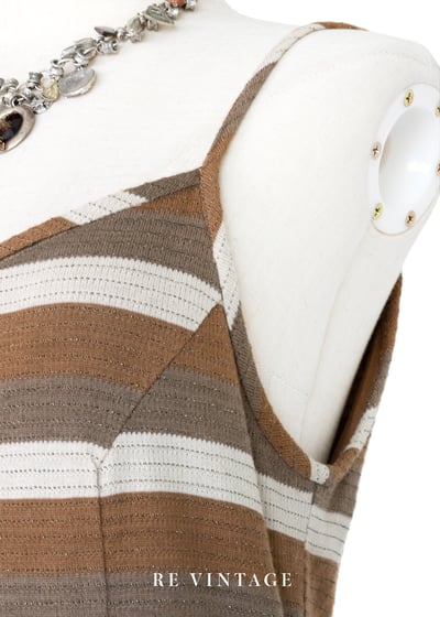 Cafe au lait 溫潤咖啡線條長洋裝5