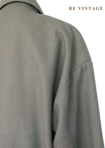 灰綠色毛呢夾克外套11