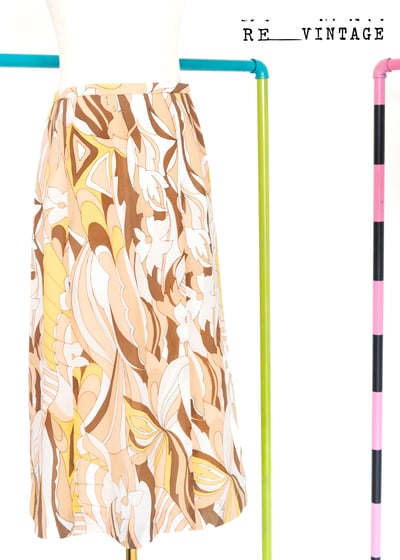 日本製 Peach Fuzz 漂亮圖騰中長裙7