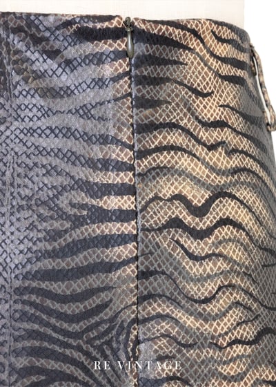 迷幻野光動物紋光澤及膝裙（27"）11