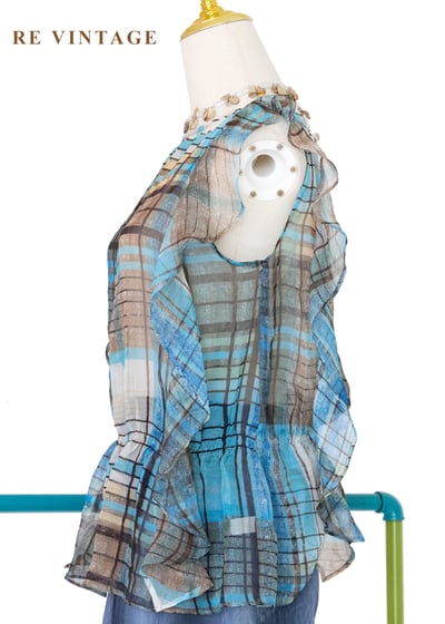 光影波浪荷葉透明系背心7