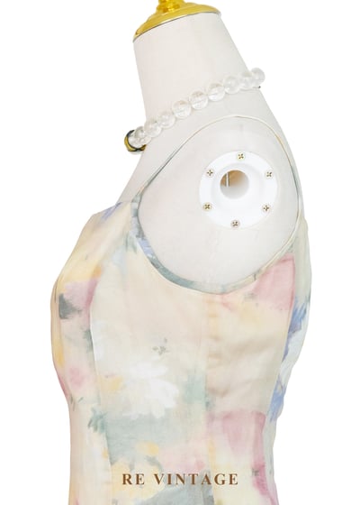 晨曦油畫 - 渲染碎花細肩帶洋裝9