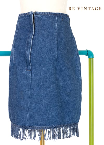 流蘇搖晃月光金幣牛仔短裙（26"）8