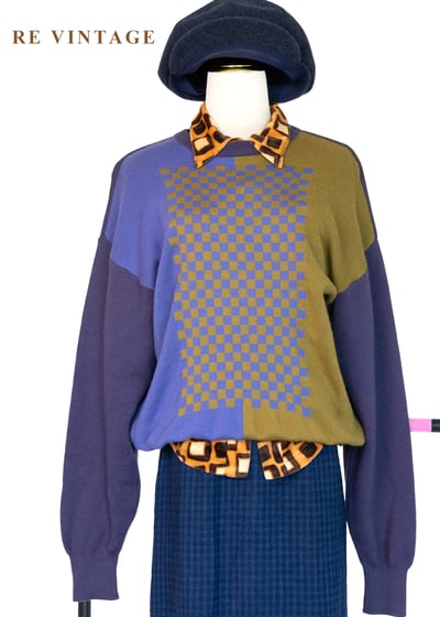 日本製 - 像素拼色小精靈針織毛衣1