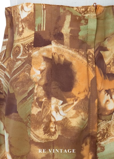 聖殿文藝復興油畫高腰短裙（25"）10