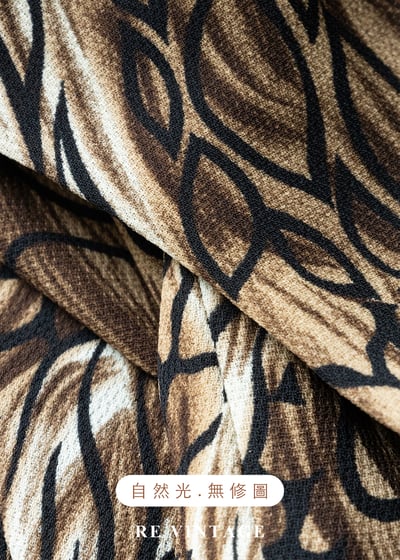 大地色墨跡迷宮藝術筆觸長洋裝17