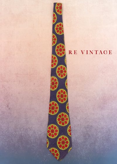 萬花筒效應- 紫紅撞色圓圖騰領帶10