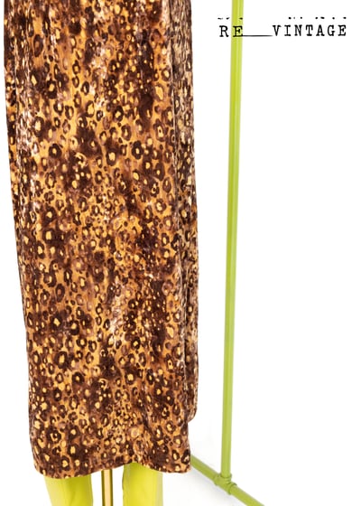 辣辣豹紋絨布長版洋裝6