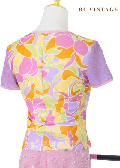 Peach Soda 果汁花樣拼接上衣9