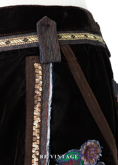 深棕色金線序章絨布短褲（26"）5