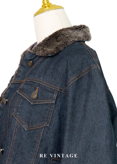 靈魂藍調深棕毛領牛仔外套10