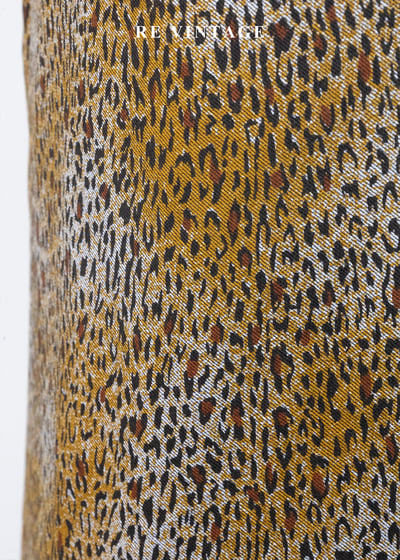 叢林皮草滾邊豹紋長裙（25"）11