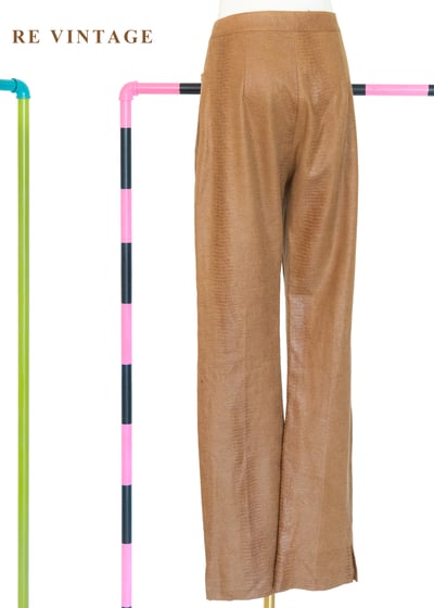 曠野的餘暉仿蛇紋壓紋長褲（~26"）9