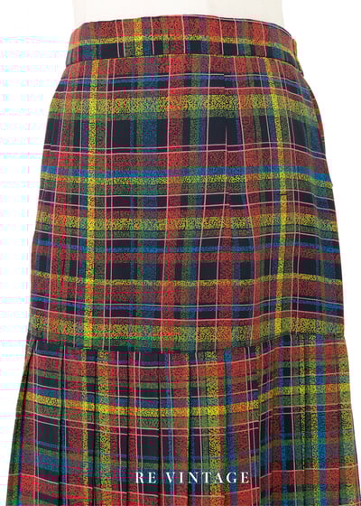 格紋心跳格紋百褶裙裙（27-32"）3