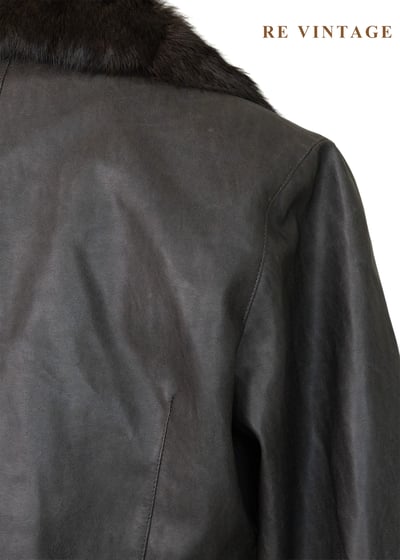 好萊塢名媛黑棕斑紋皮革外套13