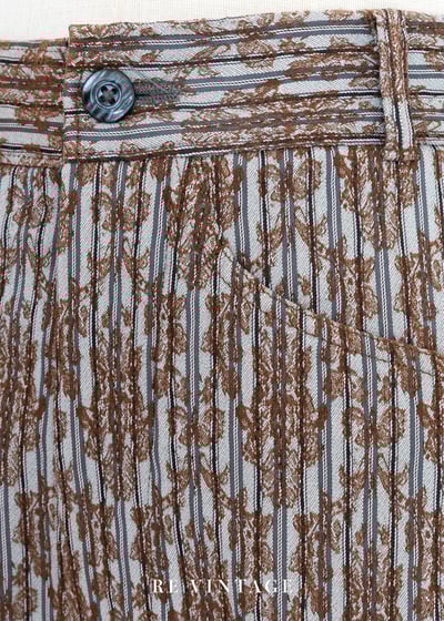 雙印花古典氣質中腰直筒褲（25"）4