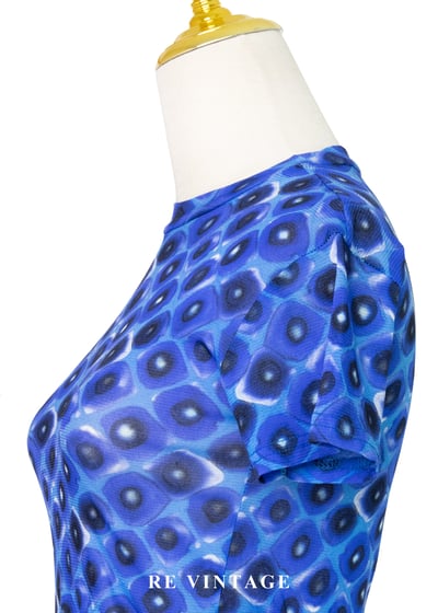 迷幻暈染同心圓網紗上衣7