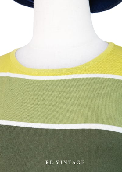 檸檬青蘋果條紋薄款針織上衣3