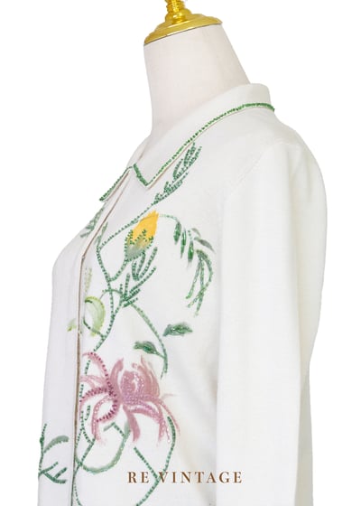 Poetic Flora 晨光葉脈花影針織衫10