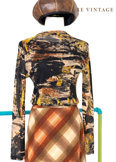 Abstract Brush work 長袖上衣1