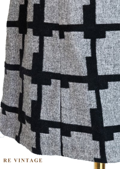 錯視階梯格紋毛呢短裙（28"）5